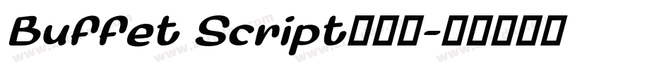 Buffet Script手机版字体转换